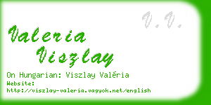 valeria viszlay business card