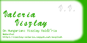 valeria viszlay business card